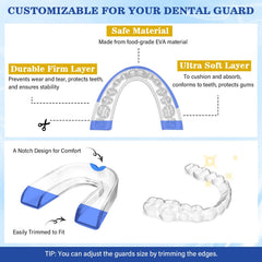 Soft, tear-resistant dental night guard designed for comfort