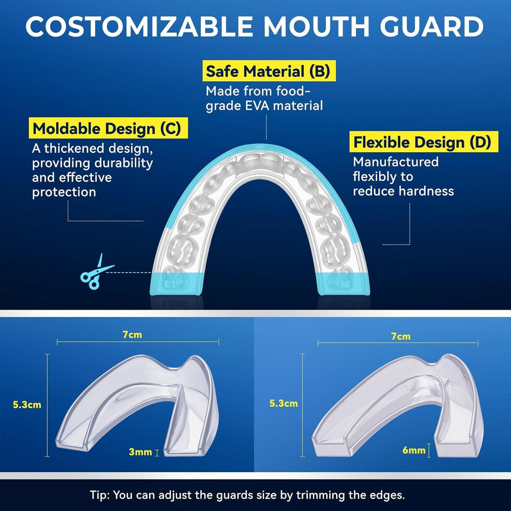 Close-up of easy-fit mouth guard design
