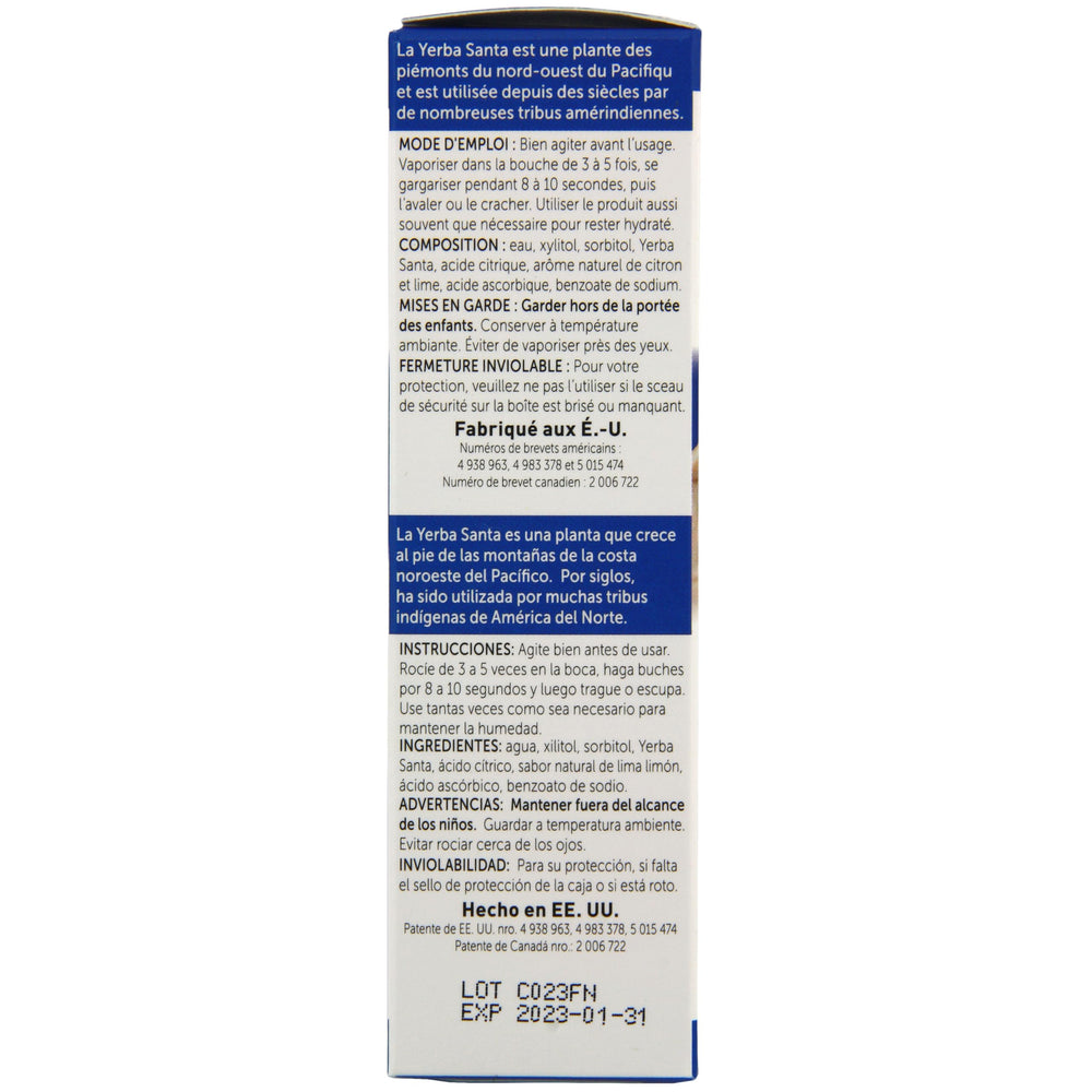 Side view of Mouth Kote spray bottle