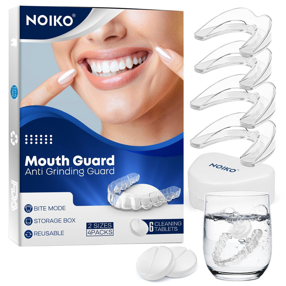 Mouth guard kit includes 4 guards in two sizes for a customizable fit