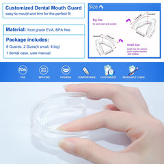 Molding steps for dental night guard on teeth