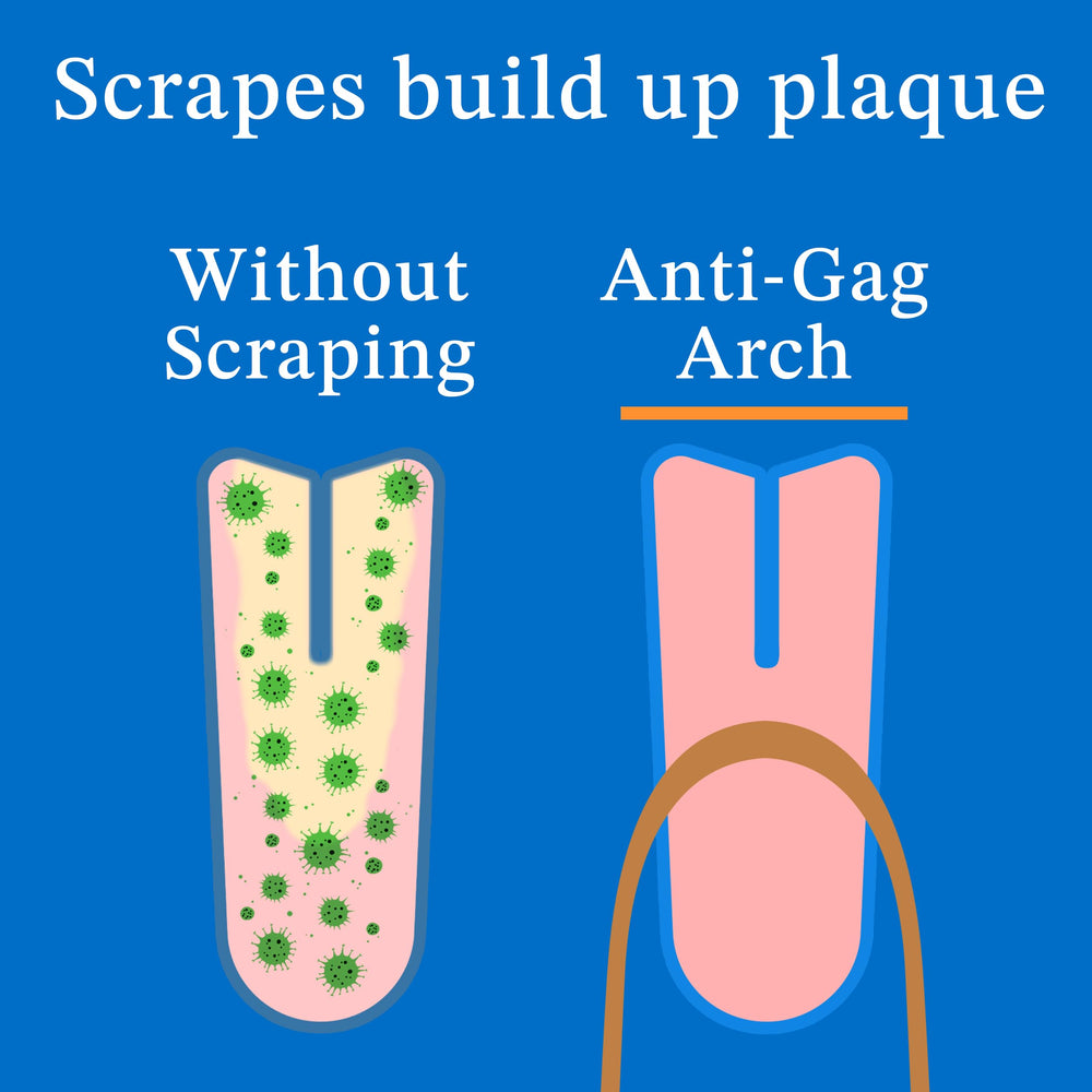 Close-up of the copper tongue scraper