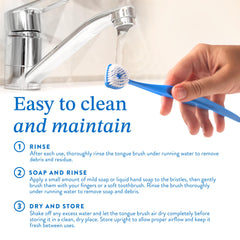 Durable PP handle of Tongue Cleaner Brush.