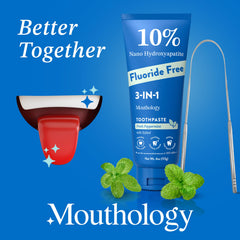 Tongue scraper in use, easy to clean