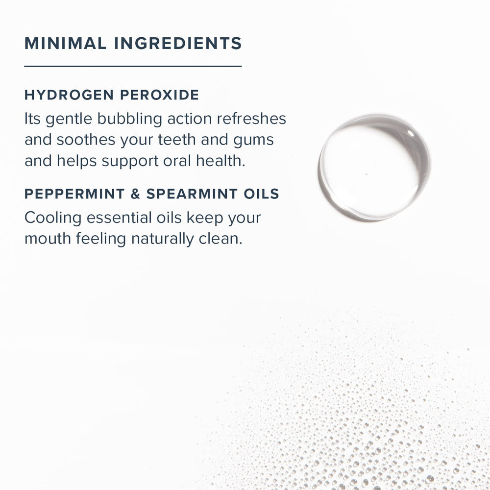 Close-up of mouthwash bottle label