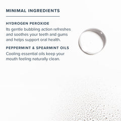 Close-up of mouthwash bottle label