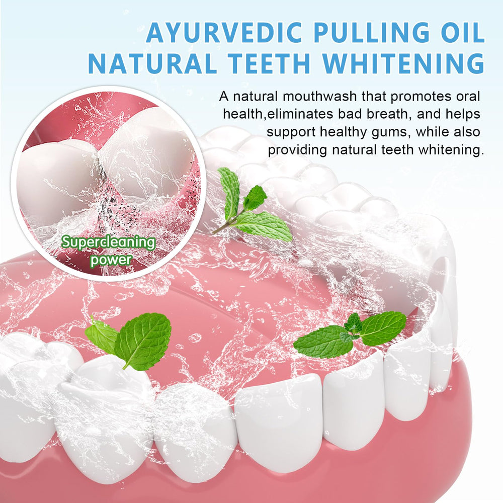 Oil pulling setup for teeth whitening