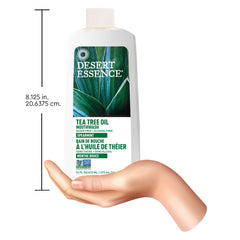 Graphic illustrating plaque reduction with mouthwash