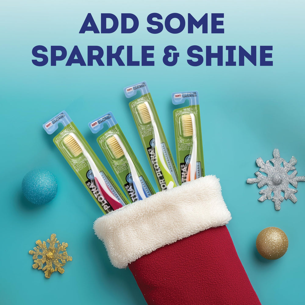 Gift-ready packaging for MOUTHWATCHERS toothbrushes