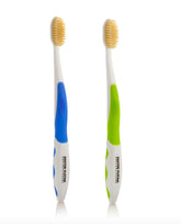 MOUTHWATCHERS Soft Flossing Manual Toothbrush for Adults 2-pack with dual-layer bristles