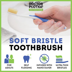 Ultra-soft bristles with built-in flossing action