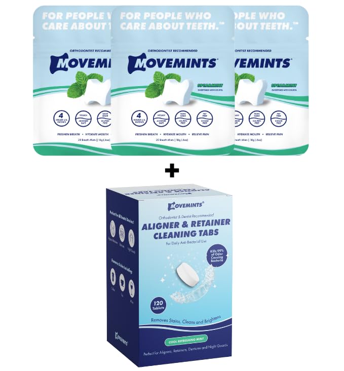 60 Spearmint Aligner Mints for fresh breath and seating aligners