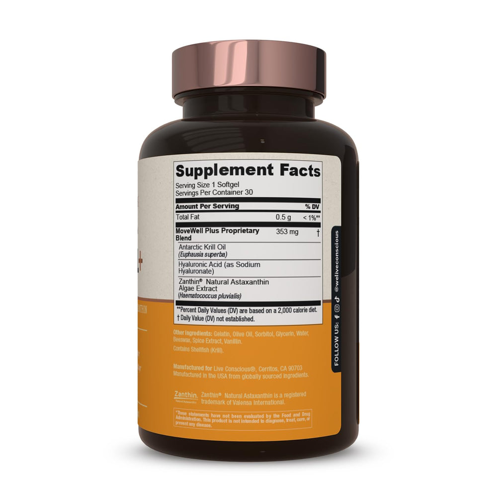 MoveWell Plus formula includes hyaluronic acid and natural astaxanthin