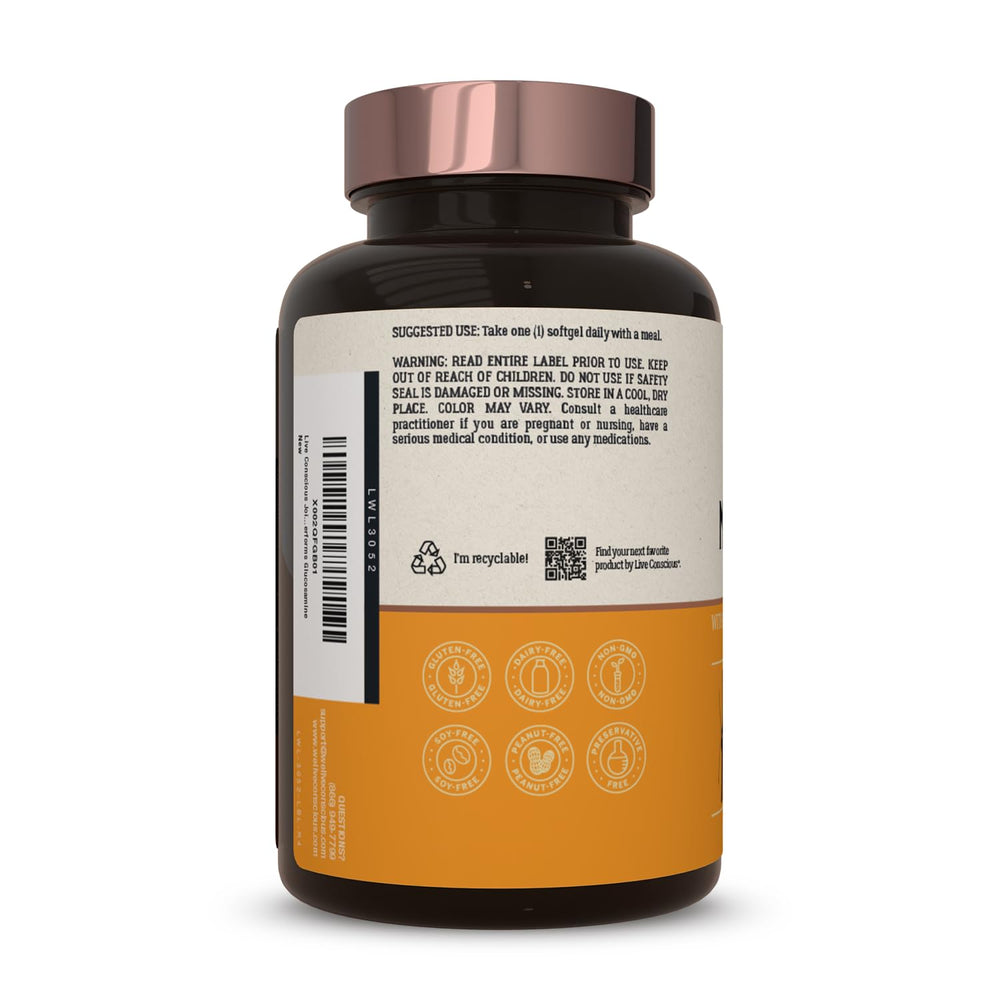 Visual emphasizing joint health benefits and omega-3 support
