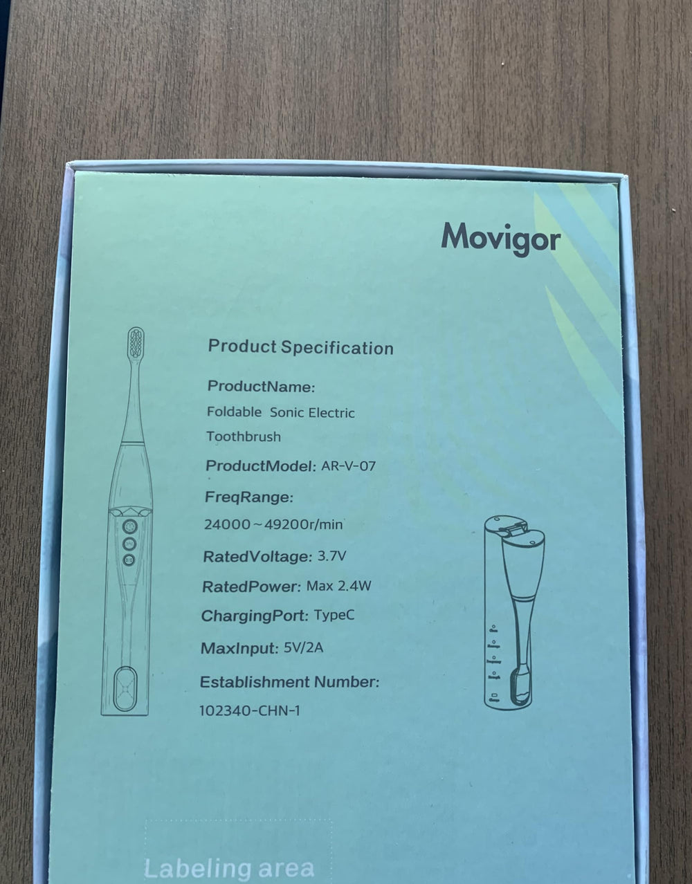 Premium leather travel case for Movigor toothbrush