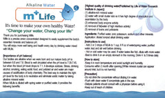 Mplus Life alkaline mineral drops bottle back label