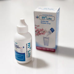 Serving 8 oz water with Mplus Life drops