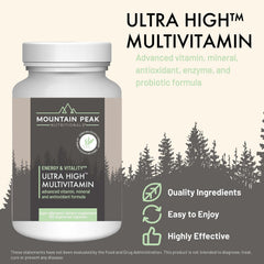 Illustration showing probiotics and digestive enzymes included in the multivitamin