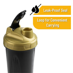 Leak-proof flip cap and screw-on lid on Mr. Pen shaker