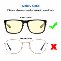 Wide compatibility: fits most full-frame glasses and plastic frames