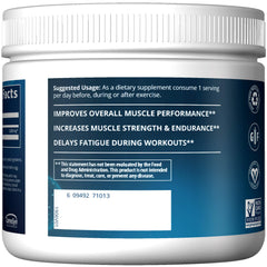 MRM Beta-Alanine label highlights gluten free vegan certification