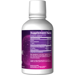 MRM CoQ-10 L-Carnitine Liquid label closeup highlighting vegan and gluten-free certifications.