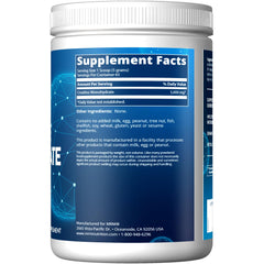 Close-up of micronized creatine powder texture