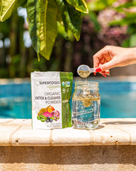 MRM Daily use ideas showing yogurt or smoothie mix with Peach Mango flavor