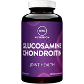 MRM Glucosamine 1500mg & Chondroitin Sulfate 1200mg bottle label with 180 gluten-free capsules