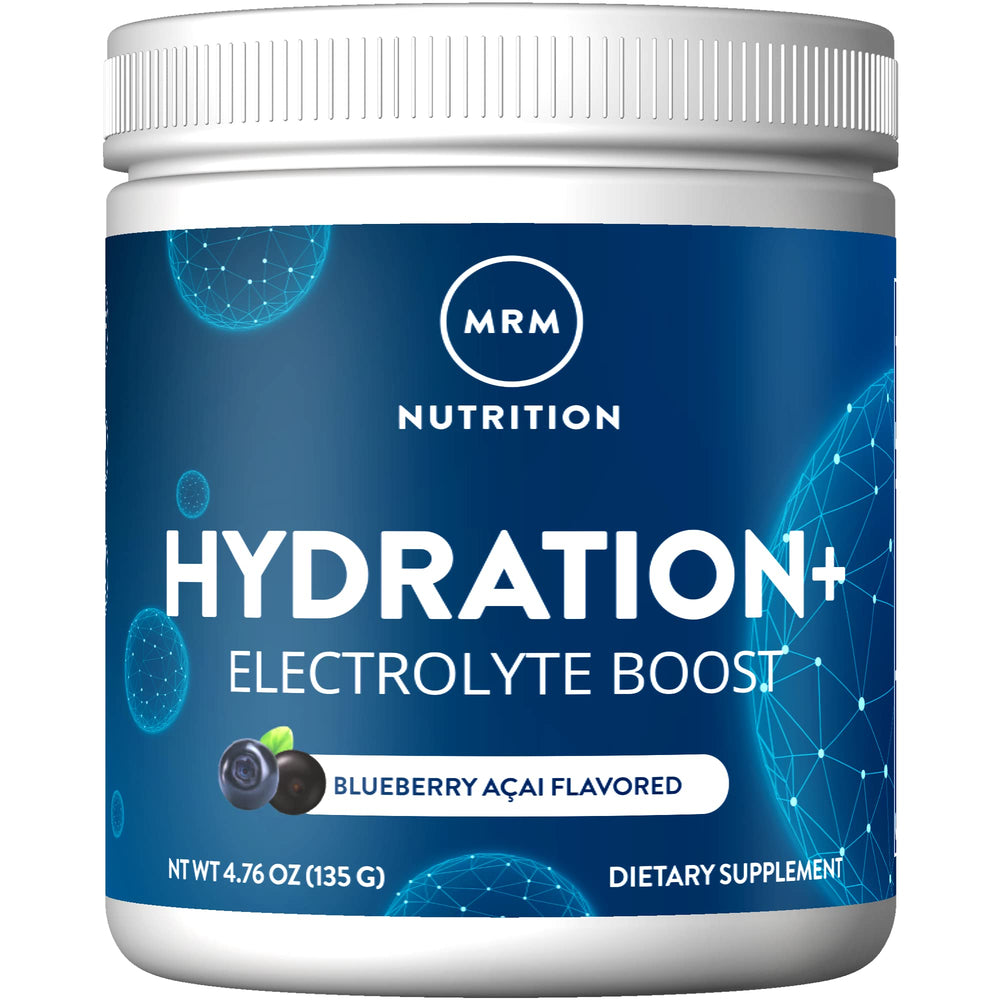 MRM Nutrition Hydration+ Blueberry Açai bottle label