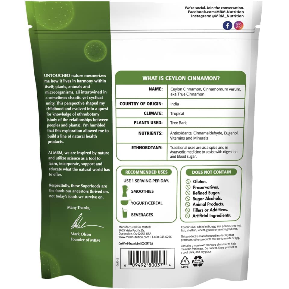 Packaging showing gluten-free, vegan, organic and non-GMO certifications