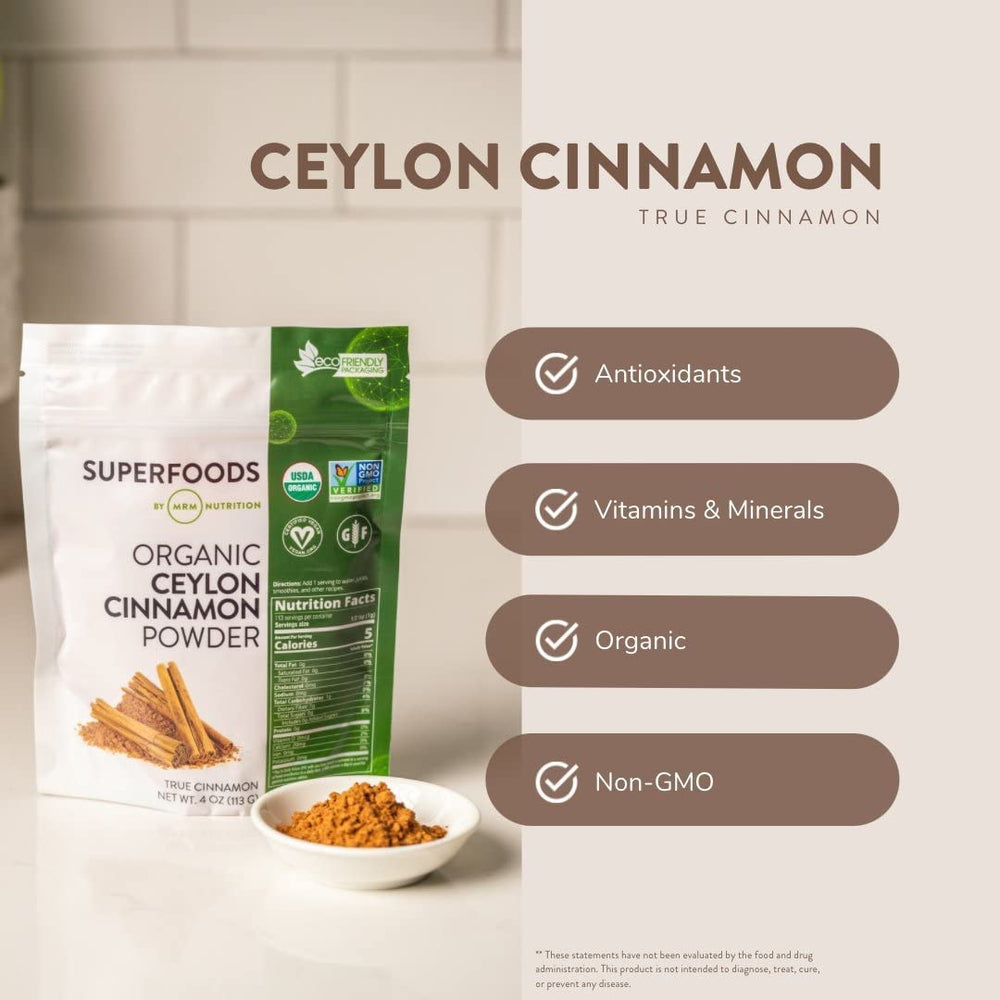 Close-up of Ceylon cinnamon powder texture