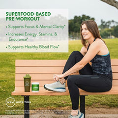 MRM organic pre-workout ingredients with superfoods for workout support.