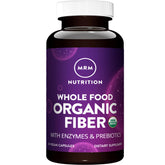MRM Nutrition Whole Food Organic Fiber bottle - front view with capsules