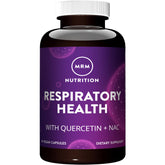 MRM Respiratory Health bottle label featuring Quercetin and NAC