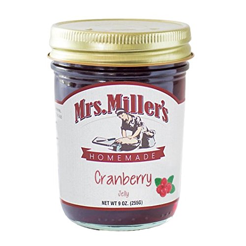 Mrs. Miller's Cranberry Jelly 9 oz jar — front view
