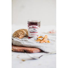 Label close-up: Mrs. Miller's Cranberry Jelly 9 oz