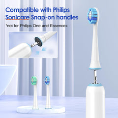 Easy snap-on installation on Philips Sonicare handles