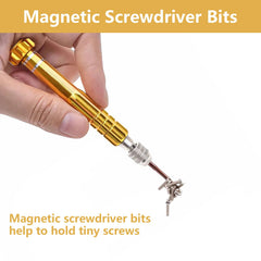 Includes 6-in-1 screwdriver and 4-in-1 mini screwdriver