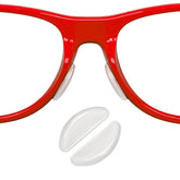 Clear silicone eyeglass nose pads, 2.5mm thickness, 12 pairs
