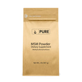 Front view of MSM powder 2 lb container