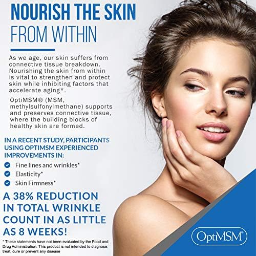 Illustration of joint health, skin, hair, and nails benefits from MSM