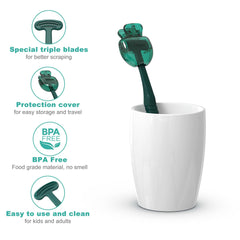 Mspan Tongue Scraper Cleaner Brush - box packaging
