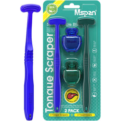 Mspan Tongue Scraper Cleaner Brush - packaging and box