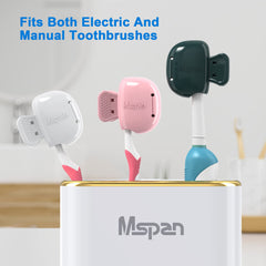 Mspan Toothbrush Cover Cap Case - Blue (6-Pack)