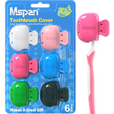 Mspan Toothbrush Cover Cap Case - White (6-Pack)