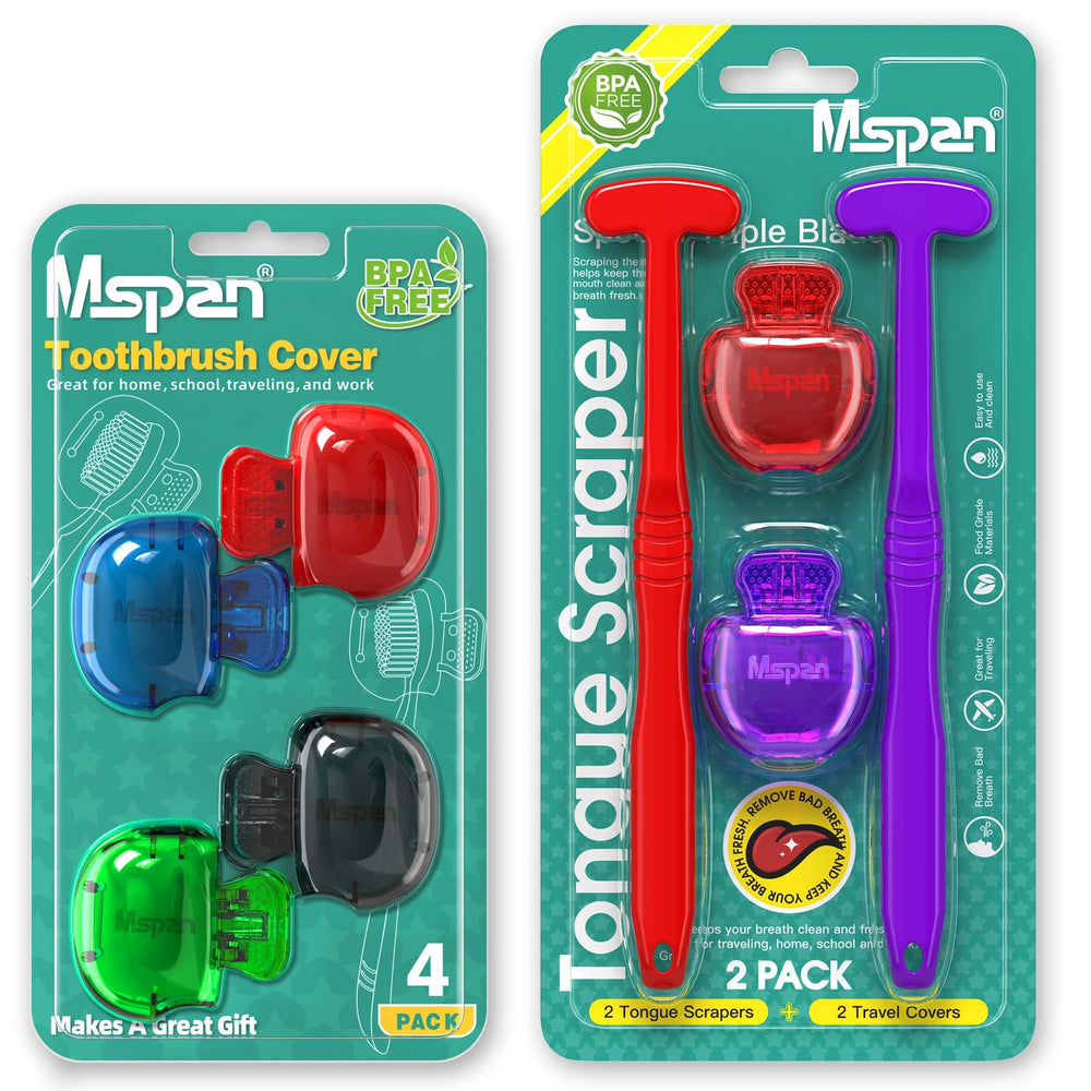 Front view of Mspan toothbrush head cover cap