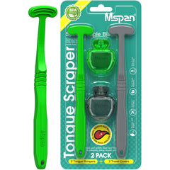 Adult using Mspan Tongue Scraper