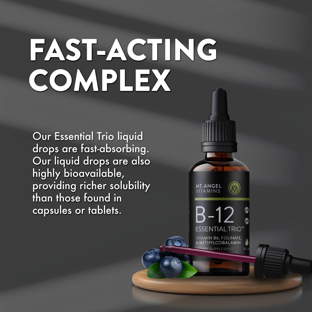 Liquid B12 drops added to a glass of water