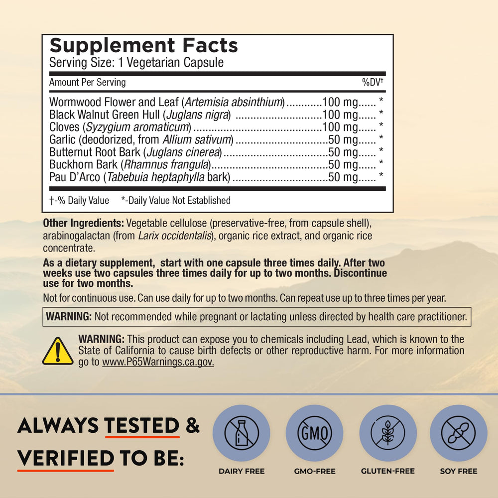 Cloves included in Para Response formula